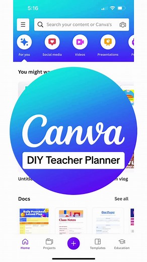 DIY Teacher Planner using @Canva that is super easy to make! Did you know that Canva is free for teachers? You just have to use your work email to get the pro version! I love canva and have been using it for years to help with teaching! #canvatutorials #techtip #teachertechtips #edutok