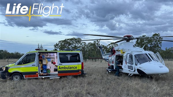 LifeFlight rescue crew airlift man seriously injured in horse fall