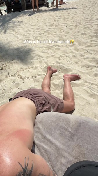 Boyfriend's Funny iPad Kid Pose in Thailand