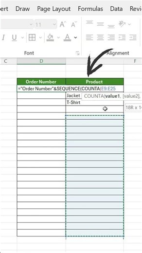 How to Add Order Number in Excel! ||#excel #exceltips #microsoft #excelshortscuts