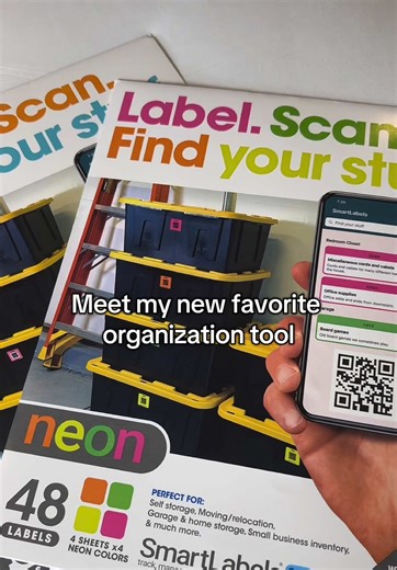 How many storage bins do you have that are packed full… and you have no idea what’s inside? These QR code smart labels make organizing storage containers and moving boxes so much easier. Just scan the label, track what’s inside, and find your stuff fast. One of the smartest organization hacks I’ve used. #o#organizationhackss#storageorganizationhomeorganization #o#organizedhomedeclutter