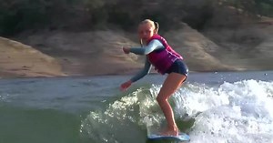 Kenzie Hickey competes at World Wake Surfing Championship
