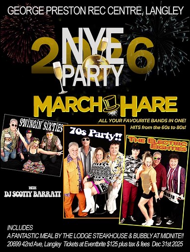 Party with us on December 31st! Woo! | March Hare Band