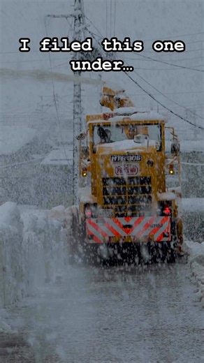 Who wouldn’t want to drive a massive munching snow chucking machine, and even aim the nozzle at your friend’s house?! These machines and their operators are essential to keeping Japan’s towns and cities running during the notorious sea effect snow storms that blanket the north and western regions every winter. I shot this one at work in Tokamachi town back in January 2017 #snow #machines #winterweather | Earth Uncut TV with James Reynolds