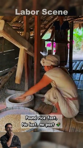 Stomp rice with old gear, machines can’t compare 🌾