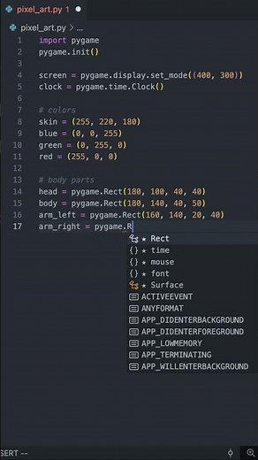 A Simple Pixel Character from Scratch in Pygame