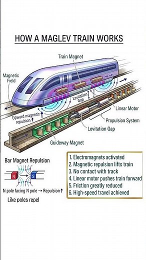 Maglev train working principle