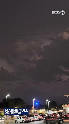 Storm blows through south Omaha with lots of lightning