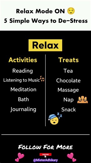 Relax Mode ON 😌 | 5 Simple Ways to De-Stress