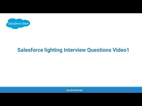 Salesforce lighting Interview Questions Video1