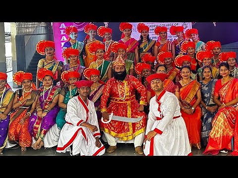 Chhatrapati Shivaji Maharaj Powada Dance Performance | Cultural Event 2024 | KAMALADEVI COLLEGE