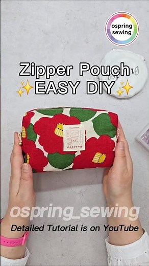 [DIY] Flower 🌺 Zipper Pouch