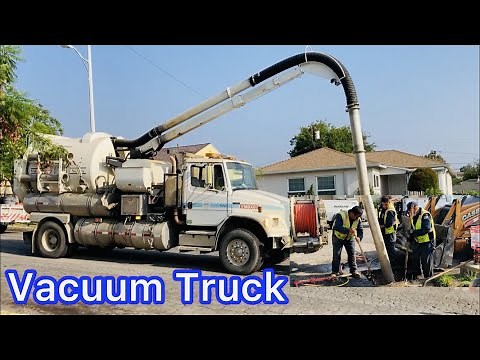 Vacuum Truck & Jack Hammer Clay Spade Chisel In Action ｜Pothole Excavation｜COMPLETE PROCESS｜VACTOR