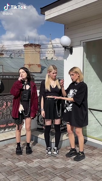 Coordinated Dance Routine on Rooftop with Urban View