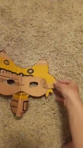 wolf mask work in progress (cardboard therian mask) 🐺📦