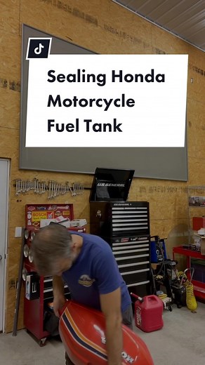 Have you ever brought a vehicle back to life and have to do something similar? #diy #motorcycle #honda #cleantank #refurb #garage #workshop