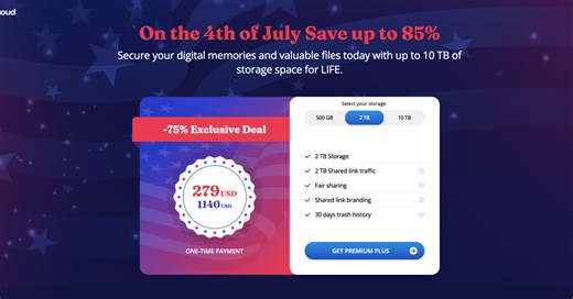 Enjoy the freedoms of lifetime cloud storage during pCloud’s summer sale