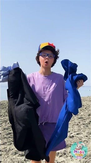 Beach Day Shenanigans: Mini Billy's Splash-tastic Escapade!