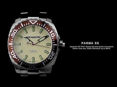 ARAGON® PARMA SS Seiko SII VH31 Sweep Second Watch