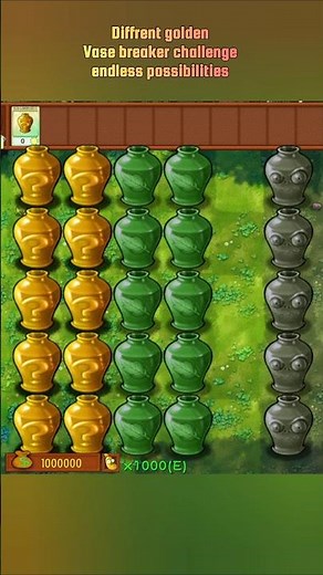 golden vase breaker challenge endless possibilities #pvzfusion #pvzmobile #minigame #pvzgameplay