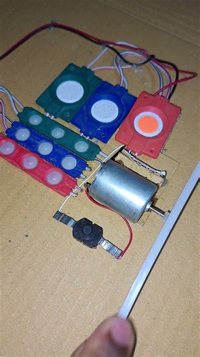 How I Powered 6 LED Light with Gear racks #dcmotor​ #shorts​