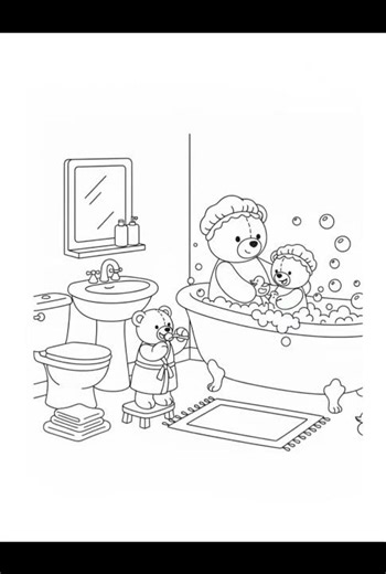 Coloring book Cute Little Bears, volume 1