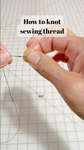 How to knot sewing thread