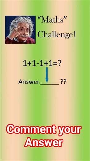 🔥Math Challenge/👍Math test/1+1-1+1=?/Math short tricks#gk #mathtricks#mathquiz#shorts#trending#viral