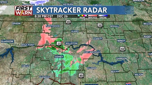 WINTER WEATHER ADVISORY until 3:00 AM CST Saturday for NW ND. Divide, Burke and Williams counties could see a light glaze from freezing rain. -Meteorologist Kevin Lawrence | KFYR-TV