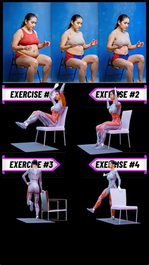 Crush your fitness goals with this ultimate full-body chair workout! 🪑💪 Ready to break a sweat and have fun? Join the challenge and let's get moving together! 💥🔥 #ChairWorkout #FitnessGoals #HomeWorkout #GetFit #WorkoutChallenge #FullBodyBurn #FitnessMotivation #WorkoutAtHome #SweatSession #FitFam
