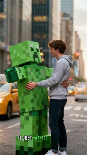 A Creeper Appeared in a Real City #shorts #minecraft #minecraftmemes