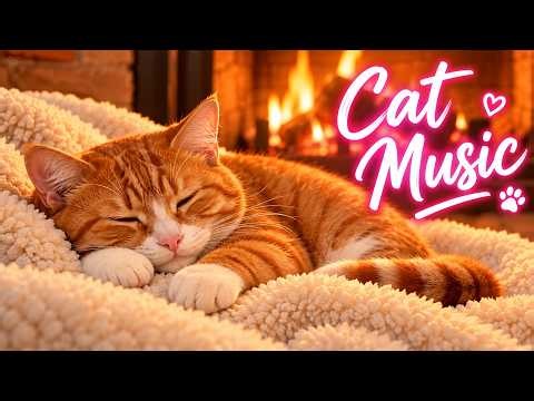 LIVE Deep Sleep Music for Cats 🐱💤 Relaxing Cat Music by the Fireplace 🔥 | Calm & Anxiety Relief