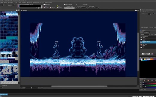 [搬运][像素画][pixelart]Pixel Art Time Lapse - DaemonClaw Boss Room Upgrade