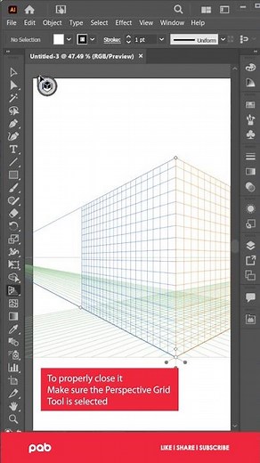 Remove the Perspective Grid in #adobeillustrator