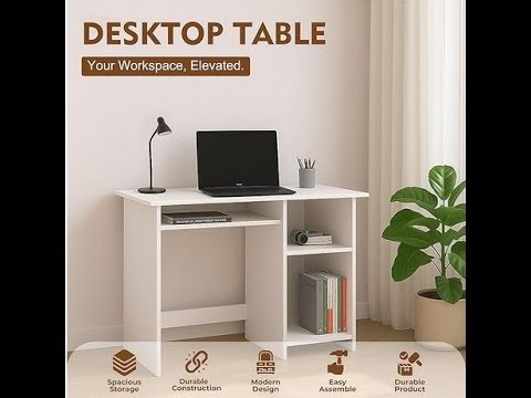 Callas Engineered Wood Computer Desk CB-ST-03 on Amazon | Unboxing and complete installation Guide