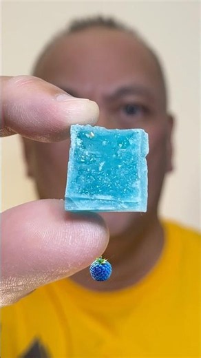 👂ASMR SILKY GEM CRYSTAL CANDY BLUE RASPBERRY FLAVOR EATING SOUNDS👂#shorts #asmr