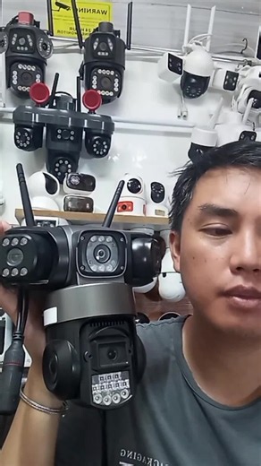 V380 Pro Solar CCTV Battery Life Up to 14 Days IP67 Waterproof 3 Lenses 10x Zoom Full Color Night Vision