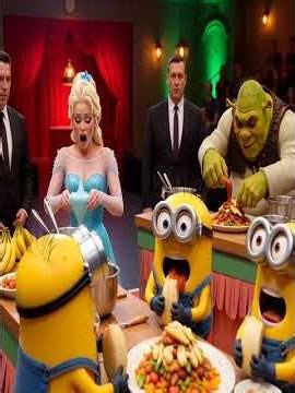 Cartoons Try Cooking Show #disney #dreamworks #pukipuki