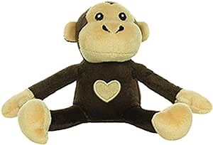 MIGHTY- Safari Junior Brown Monkey - Squeaker-Multiple Layers. Made Durable, Strong & Tough. Interactive Play Dog Toy (Tug, Toss & Fetch). Machine Washable & Floats