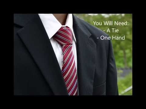 How To Tie A Tie With One Hand