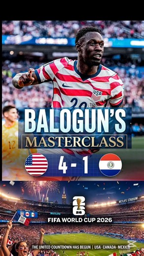 WHAT A PERFORMANCE! 🇺🇸🔥 USA DOMINATES PARAGUAY 4-1! #fifaworldcup #usmt