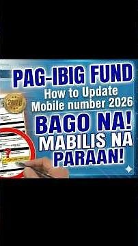 Paano palitan ang Mobile Number sa Pag-IBIG Fund ngayon 2026