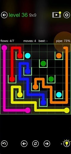 Flow Free - Walls - Pockets Pack - Level 36 (9x9)