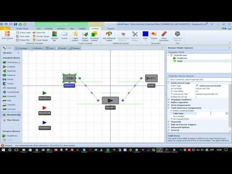 SIMIO. Source con secuencia de entidades