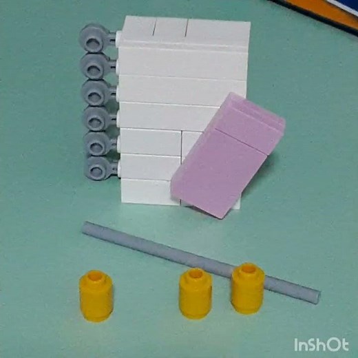 How to Build a Notebook, Eraser, and Pencil with #lego pieces.