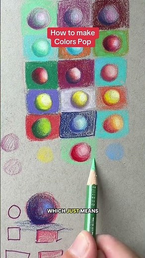 Use complementary colors to make your drawing pop #colortheory #complementarycolors #howtodraw