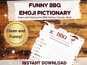BBQ Emoji Pictionary Game: Printable Summer Cookout Activity (PDF Download - Etsy Australia