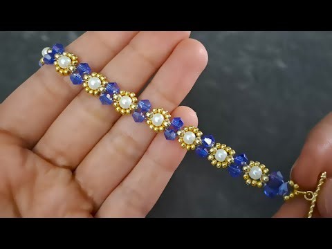How to make bracelet at home/How to make a beautiful bracelet/Beaded bracelet tutorial for beginners