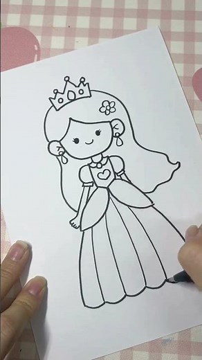 かわいいプリンセスを描いてぬりえしよう！子ども向け簡単お絵かき動画 👑