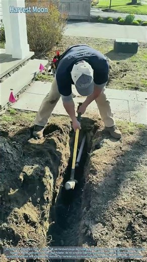 Manuelle Verdichtung von Gräben! Verfüllung von unterirdischen Leitungen
